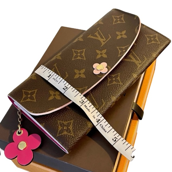 Louis Vuitton Long Wallet Portefeuille Emilie Brown Monogram with Pink Accents - Picture 12 of 13